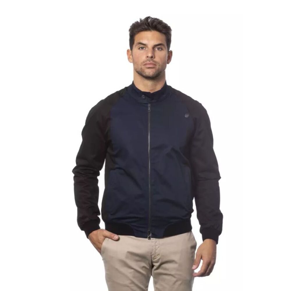 Verri Blue Cotton Men's Bomber Men's Jacket